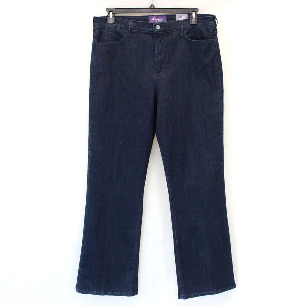 Not Your Daughters Plus Bootleg Beaded Denim Jeans Pants 18W made in USA